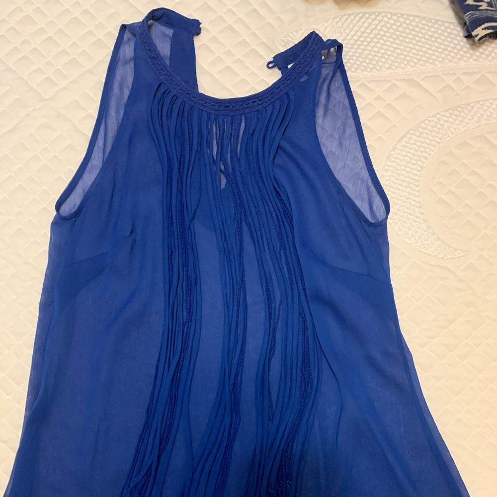 Royal blue blouse